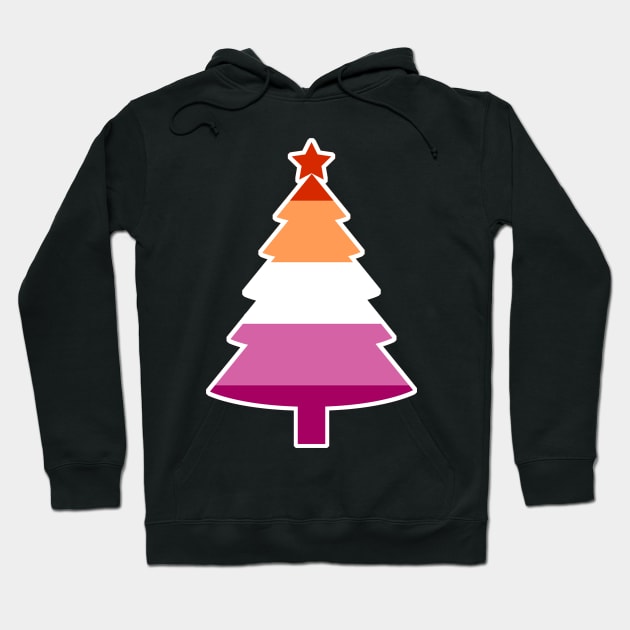 Christmas Tree LGBT Flag Lesbian PRIDE Hoodie by aaallsmiles